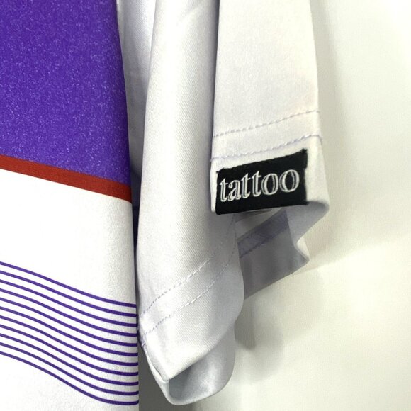 Tattoo Golf Performance Polo Shirt Mens Size Medium Zuma Purple Golf Skull - Picture 4 of 6
